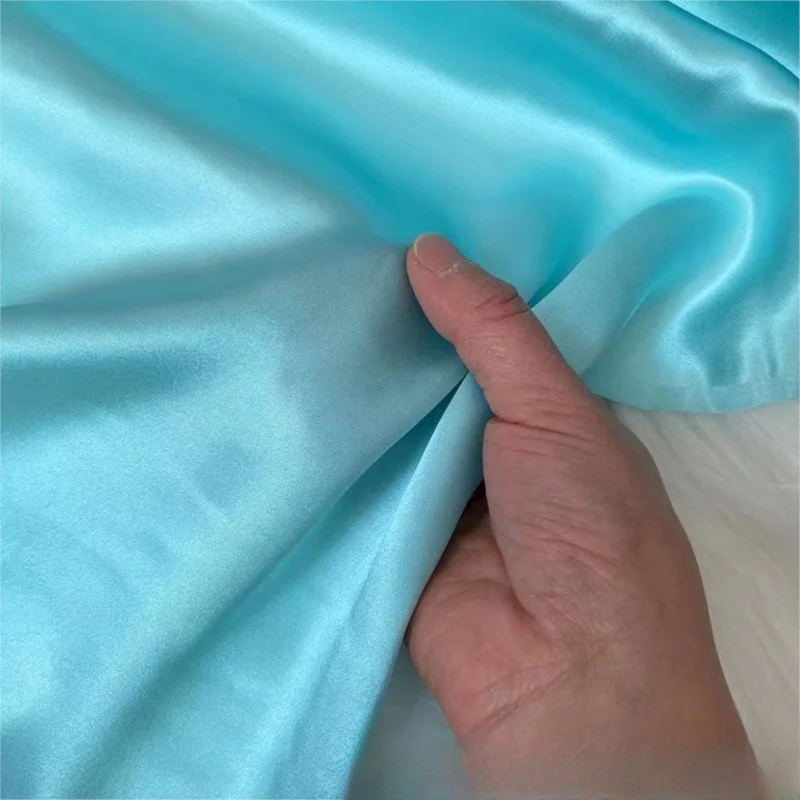

120-color 114cm width 16 momme silk plain crepe satin dress fabric solid color