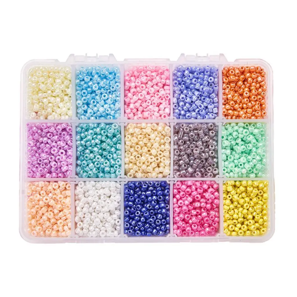 

1Set Glass Beads Multicolor Beads Set for Bracelet Necklaces crafts