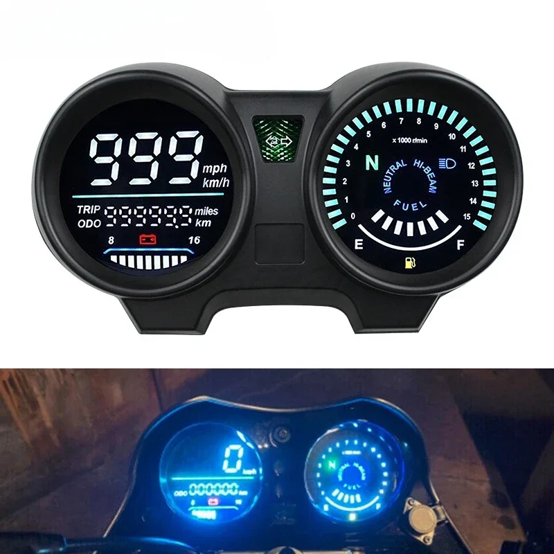 

Motorcycle Odometer Retrofit Assembly Electronic Tachometer CG125 Accessories Motorcycle Digital Dashboard
