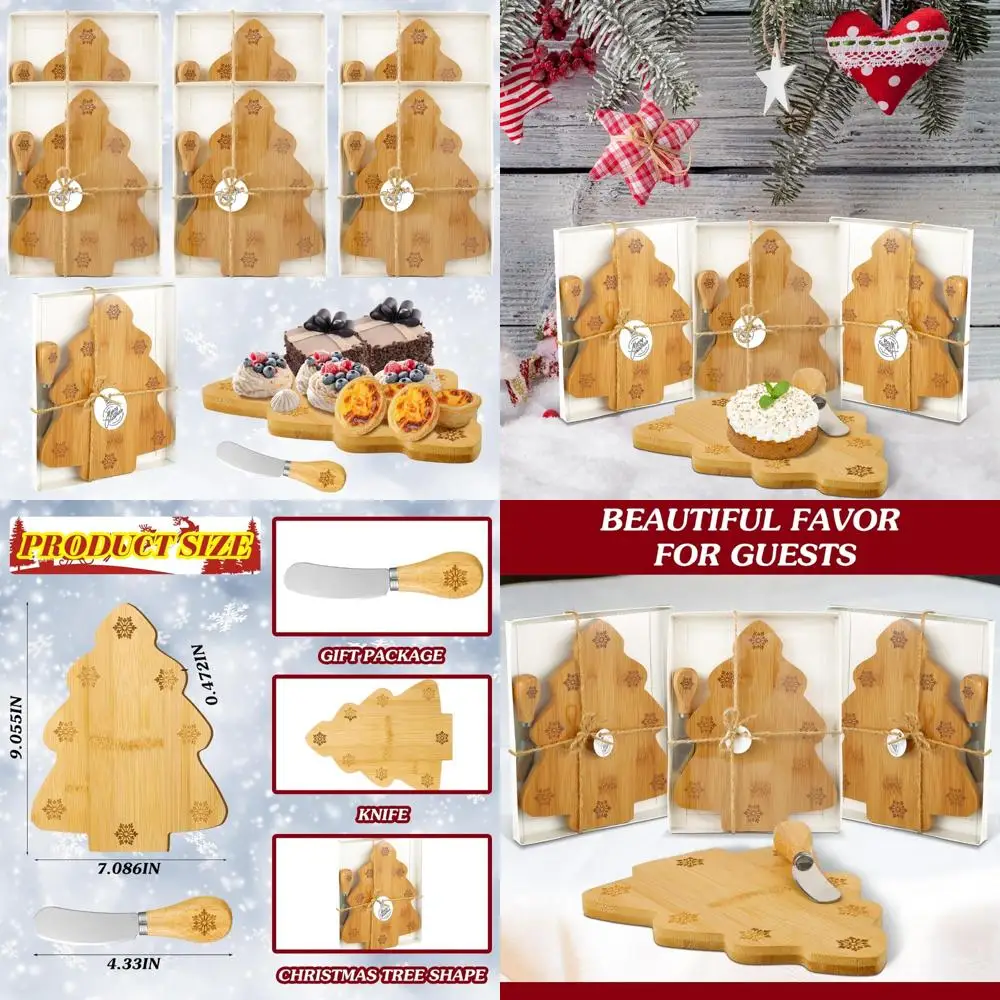 

Christmas Tree Shaped Wood Charcuterie Board for Kitchen Use, Perfect for Festive Gatherings and Holiday Entertaining
