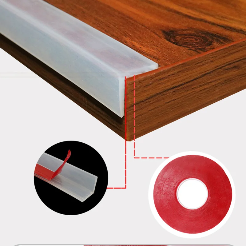 L Type Silicone Sealing Strip Glass Angle Corner Protecor Collision Avoidance Gasket Living Room Decorative Bar Hemming Strips