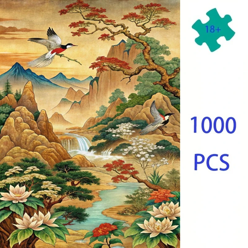 

Jigsaw Puzzle Floral Natural Landscape Adults Puzzle Games Family Fun Floor Puzzles Educational Toys for Kids