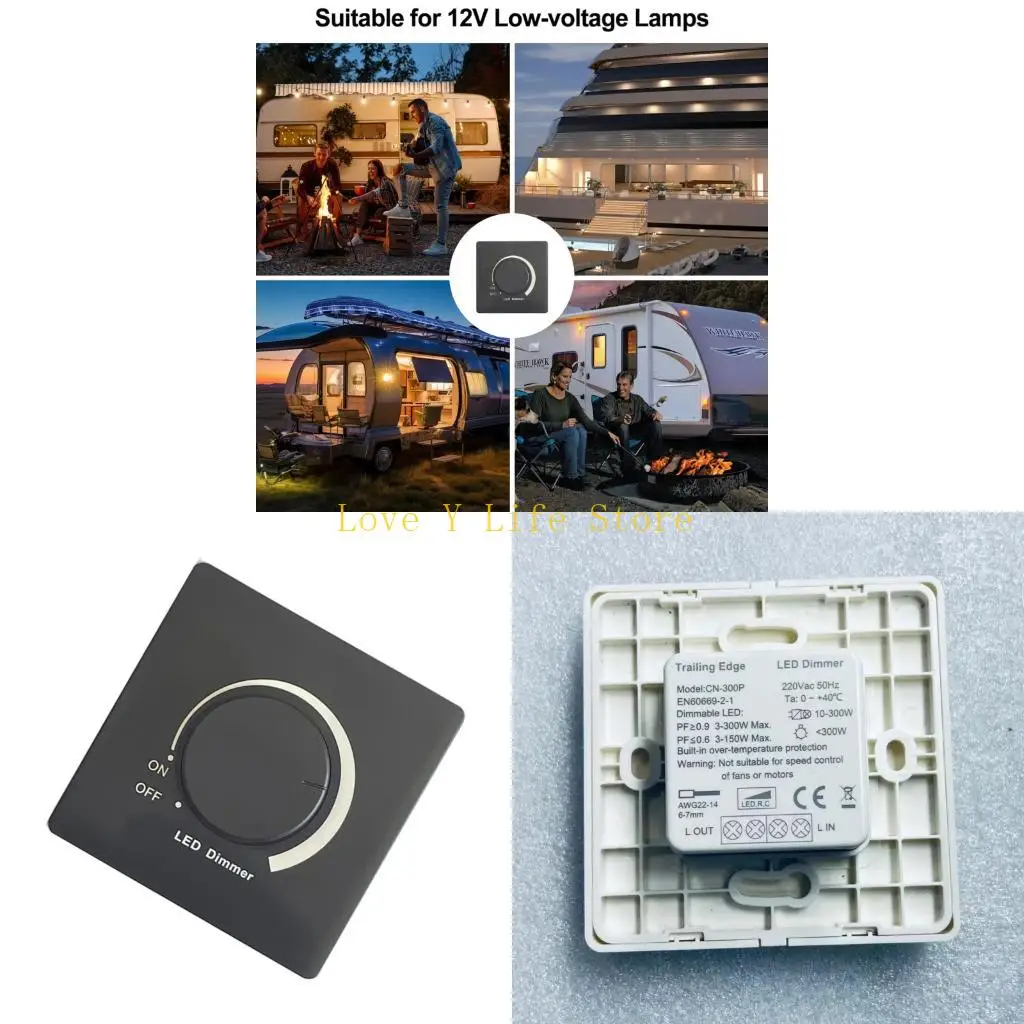 

L74C 300W Светодиодный диммер контроллер Dimmer непрерывный пухлый ротационная ручка Dimmer Dimmer