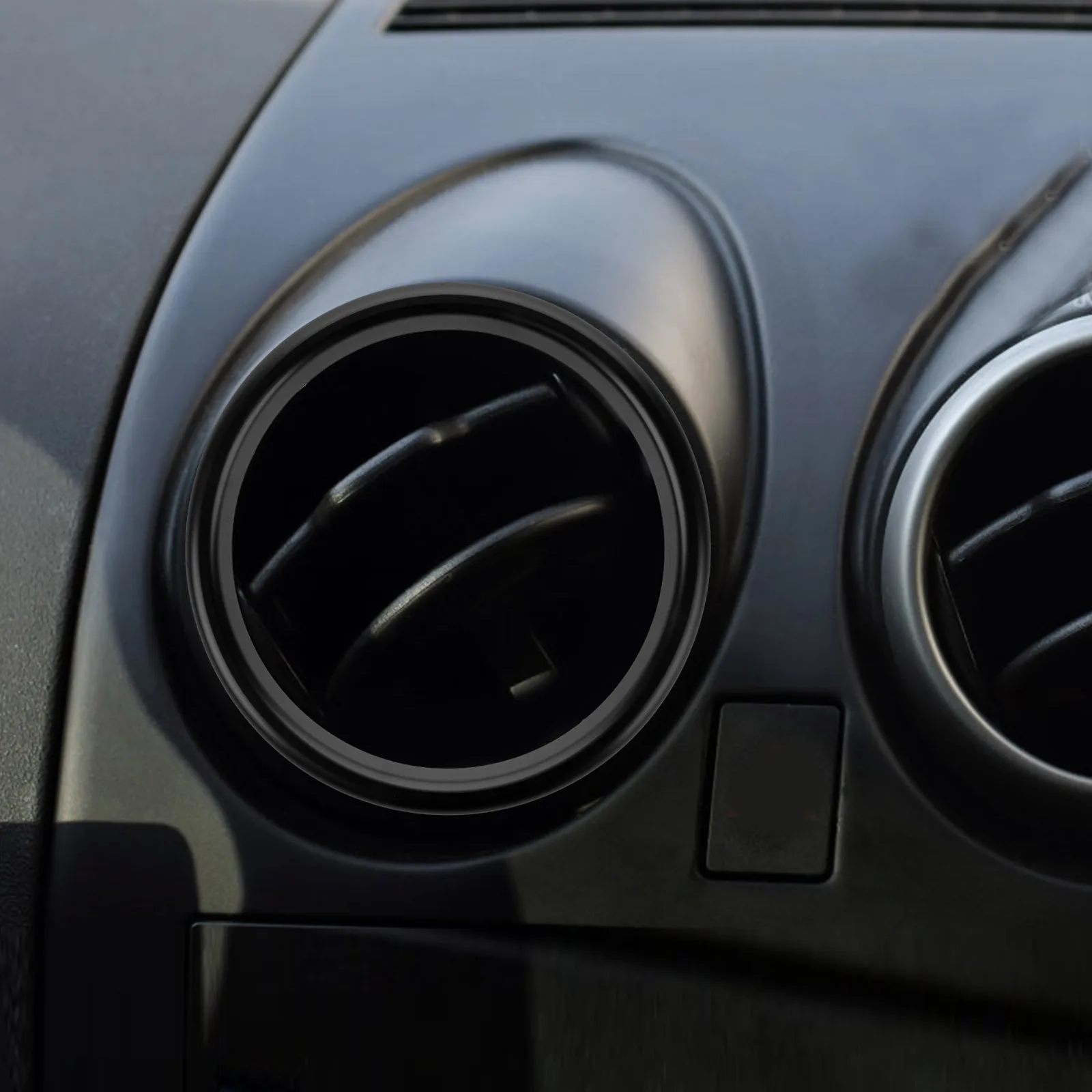 

Air Conditioning Vent Trim Ring Aluminum Alloy Fade Resistant Car Interior Accessory Vehicle Air Outlet Decoration Compatible