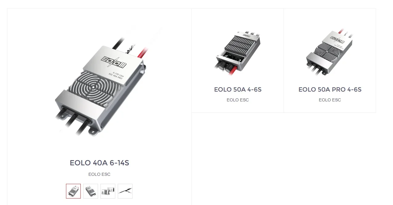 VoltSSunnysky Eolo 40A 6-14S/ 50A Pro V2/60A PRO 6-14S Multirotor Industry ESC 4-6S IP67 Electronic Speed Controller