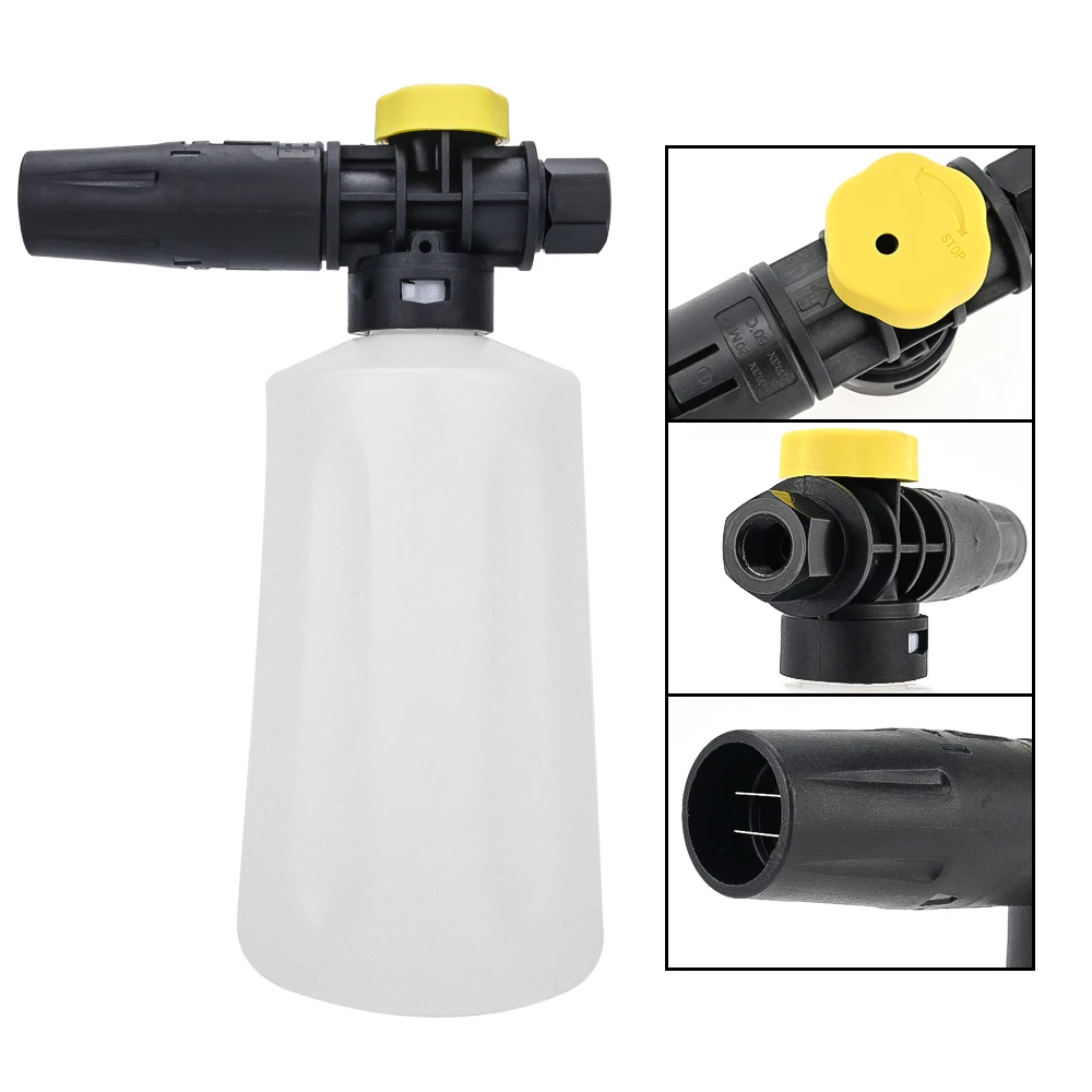 Arandela de presión de 750ML, generador de espuma para nieve, Cañón de espuma de lanza para AR Nilfisk Karcher Lavor STIHL Huter Interskol Elitech