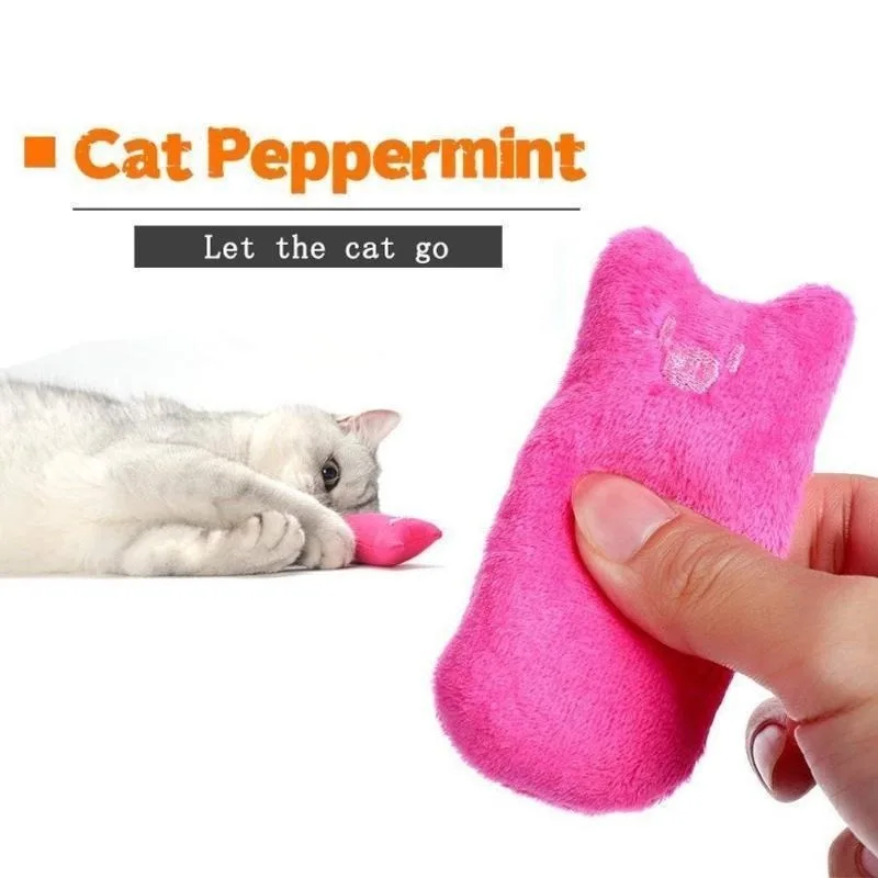 Molar Cat Toy Cute Cat Fun Interactive Plush Toy Pet Chewing Sounding Kitten Claws Thumb Pillow Pet Accessories