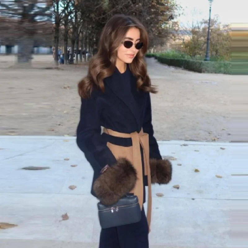 

Stylish Chic Jackets Party Commute Faux Fur Vintage Retro Modest Strap Autumn Lady Coats Women's Trendy Casual Fall Streetwear