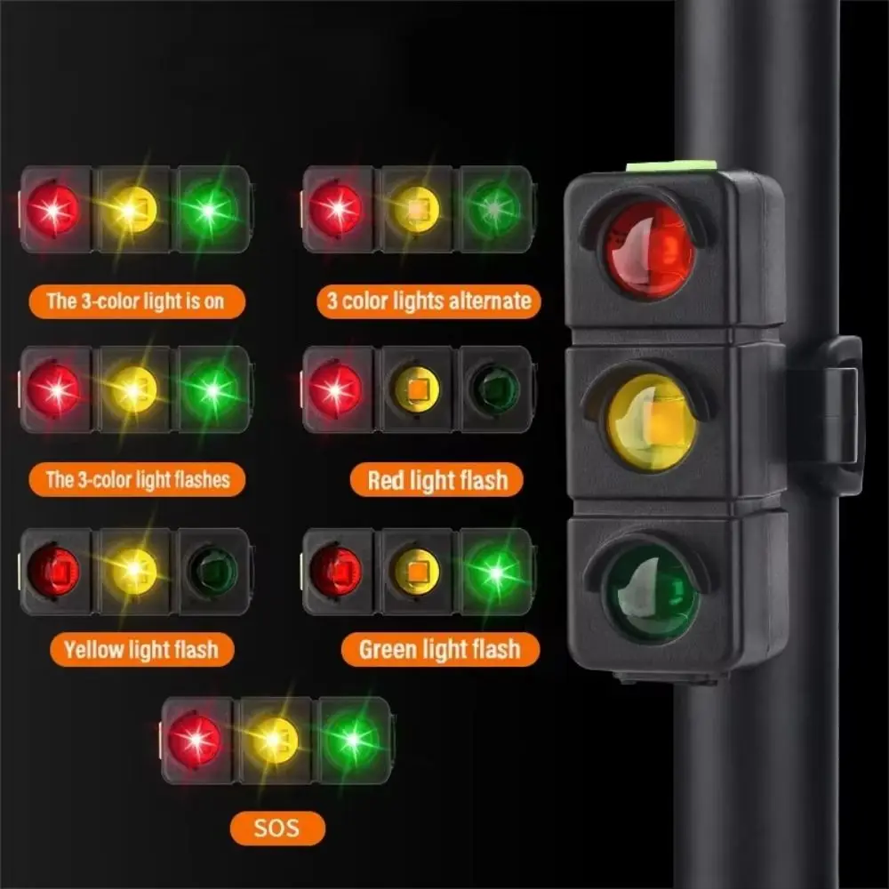 المصابيح الخلفية للدراجة المقاومة للماء، قابلة للطي، متعددة الوظائف، شحن LED، مصباح خلفي لركوب الدراجات، إضاءة حمراء/بيضاء قابلة للتعديل