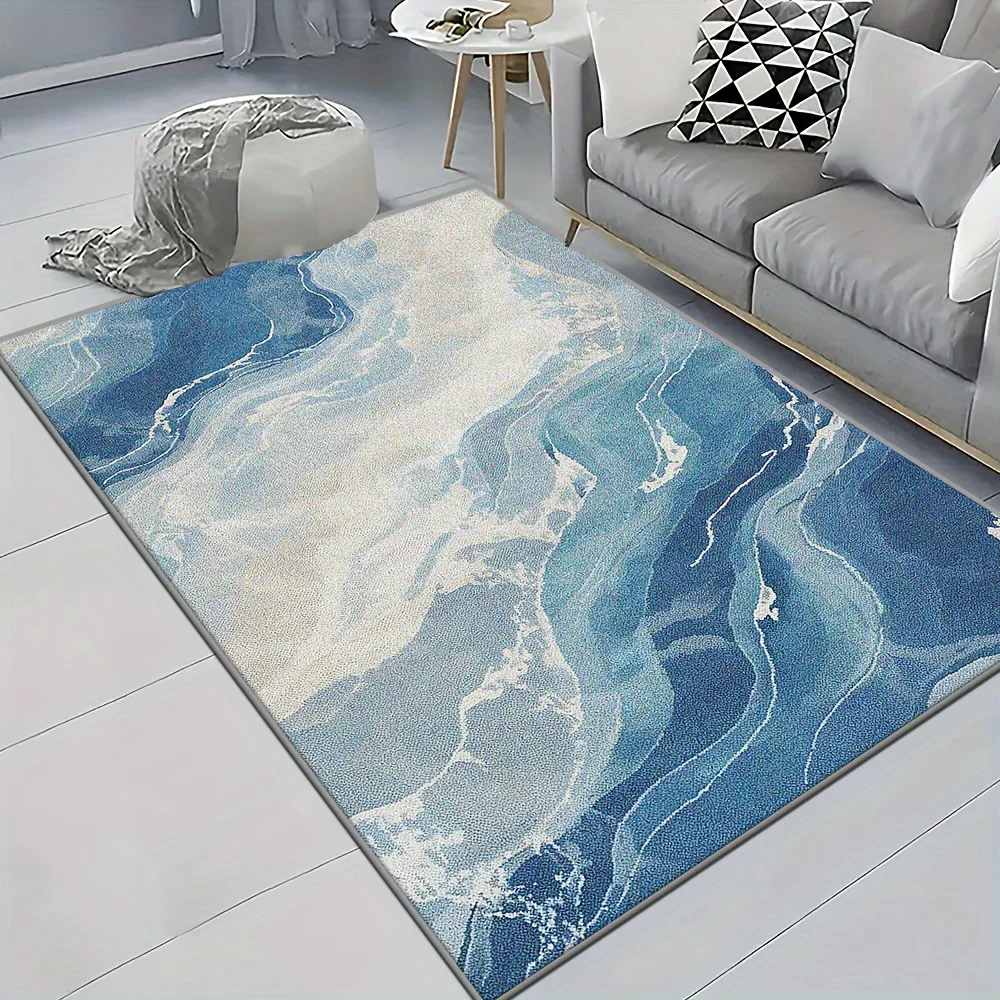Minimalist Angular Striped Pattern Carpet Non Slip Soft Texture Rug For Home Office Dining Room Decoration