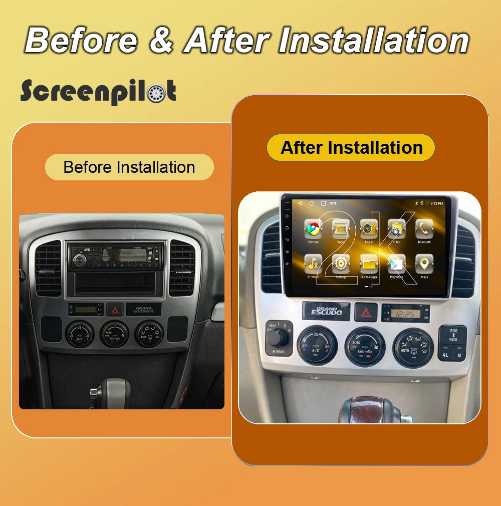 Android 16 For SUZUKI GRAND VITARA XL-7 2001-2006 Car Stereo Head Unit CarPlay Auto Radio Touch Screen Wifi 8 Core 2K QLED GPS