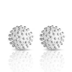 Female Snowflake 925 silver needle Stud Earring Silver Color Jewelry High Quality Wedding Engagement Double Earrings for Women