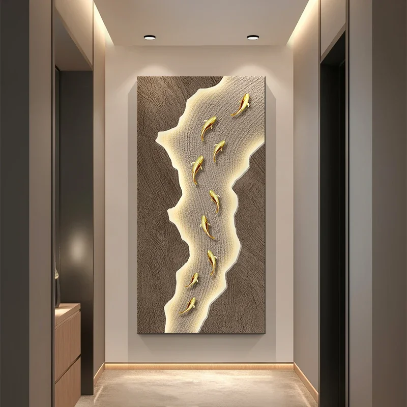 Modern light luxury entrance decorative painting abstract hanging painting aisle corridor