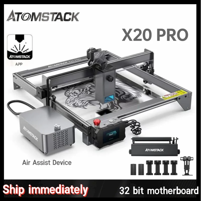 ATOMSTACK X20 S20 Pro 130W Laser Engraving Machine Wifi Offline Control Metal Wood Glass DIY Marking Printer Cutter CNC Router