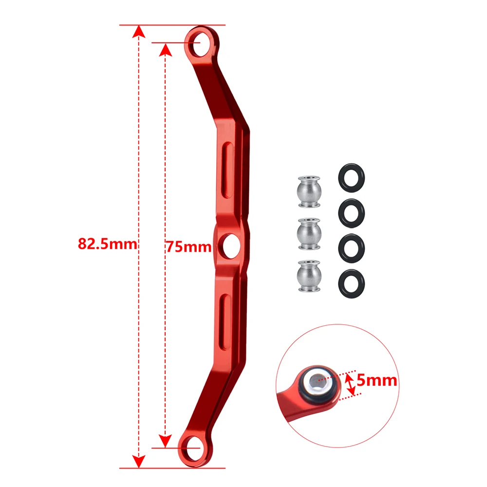 YEAHRUN metalowa obudowa łącznik wysoki Clearan i układ kierowniczy zestaw dla 1/18 gąsienica RC TRX4M Bronco Defender części zamienne