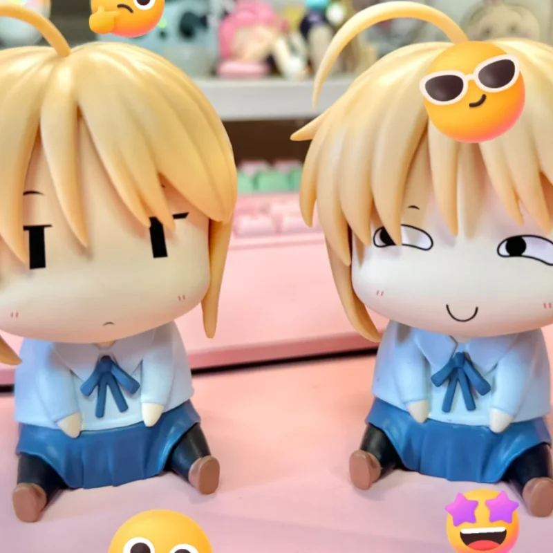 

Saber Artoria Seated Pose Anime Figure Garage Kit Collectible Statue Model Gift For Car Decor Home Display