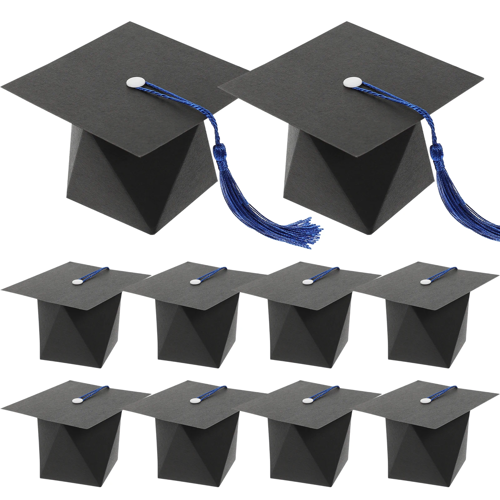 

50 Pcs Bachelor Hat Packing Box Graduation Party Favor Boxes Candy Containers Cupcake Cap for Basket Mini