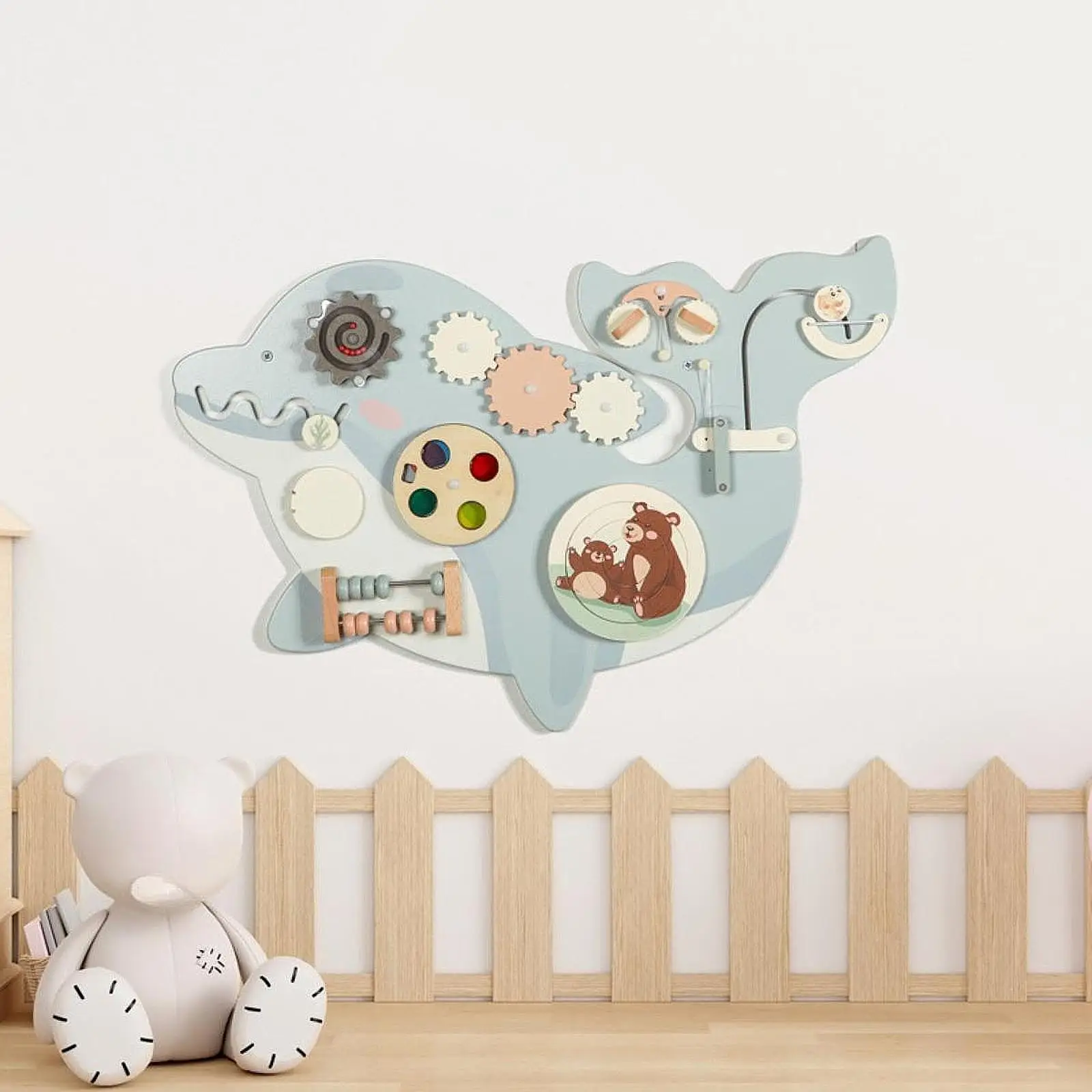 

Busy Board Wall Panel Sensory Board Interactive Wall Toys Learning Educational Toy for Children Daycare Holiday Gifts