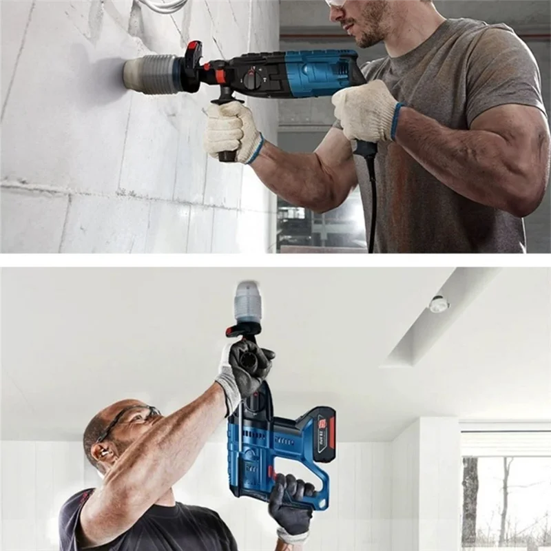 

AT63-Dust Collection Device For Electric Hammer Drill With Percussion, Integrated Dust Collector Cover For Clean Drilling