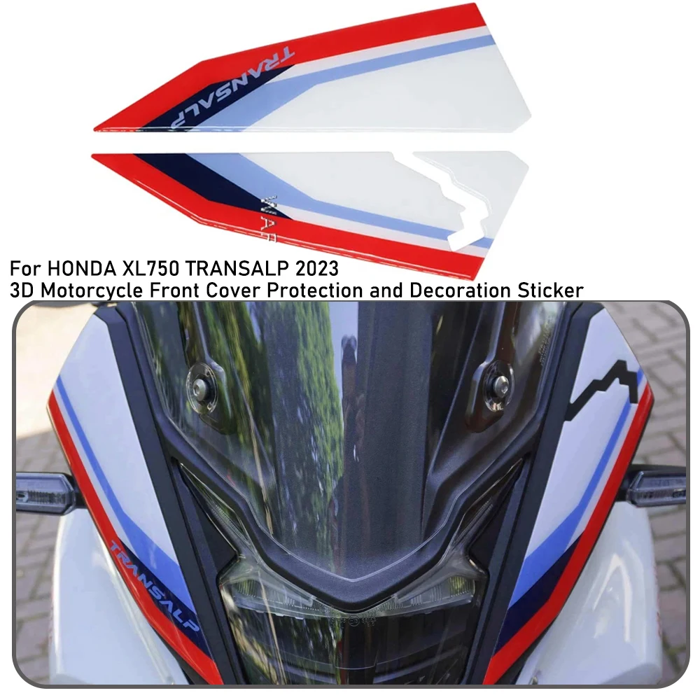 Motorcycle Snout Front Protection Decorative Sticker Motorcycle sports texture stickers For HONDA XL750 TRANSALP 2023 3D