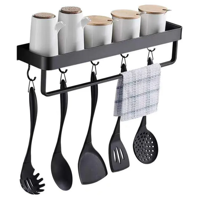 Kitchen Shelf  Aluminum Wall-Mounted Square Shampoo Shelf Cosmetic Shelves Kitchen Nets Shelf Storage Rack Organizer Rack