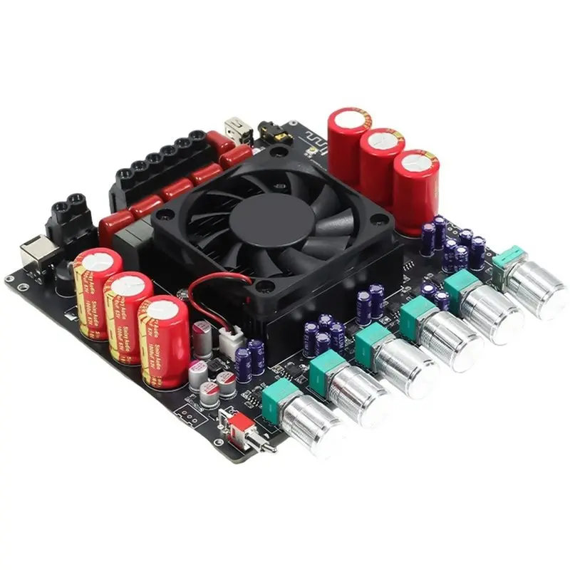 B50B-XY-DP600H 2.1 Channel Bluetooth Amplifier Board 300Wx2 Subwoofer DC 19-51V Support Bluetooth AUX U Disk FLAC APE MP3