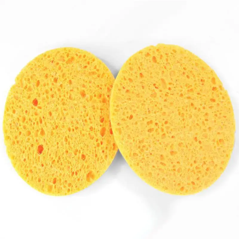 Cleansing Face Ellipse Makeup Remover Tool Natural Wood Pulp Sponge Cellulose Compress Cosmetic Puff Facial Washing Sponge