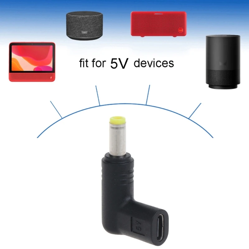 90 도 타입 C USB C 암에서 DC 3.5x. 35/4. x 1.7/5.5x2.1mm 수 전원 충전 어댑터 커넥터, 스피커