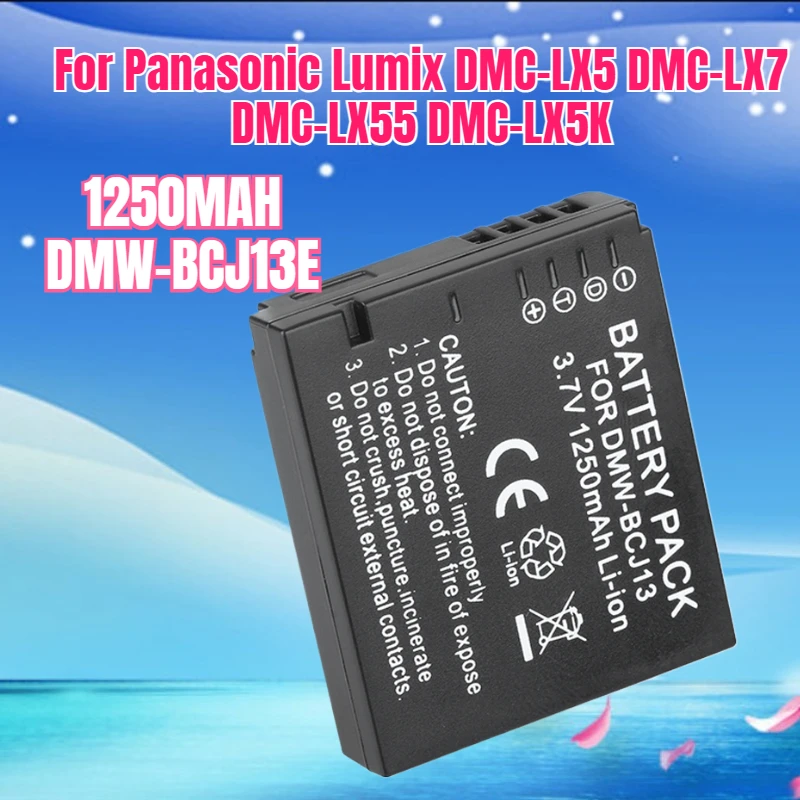 1250MAH DMW-BCJ13E DMWBCJ13E Battery for Panasonic Lumix DMC-LX5 DMC-LX7 DMC-LX55 DMC-LX5K Digital Camera Battery Full Decoding