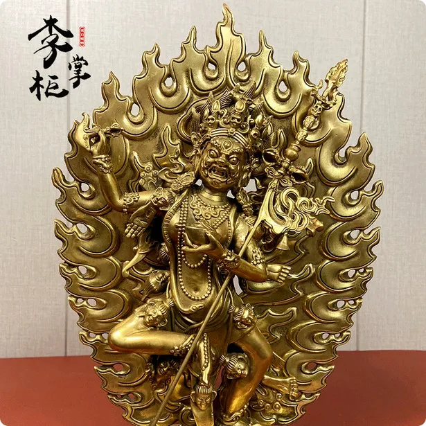36CM Tibet Goddess Mother Dakini Vajravarahi Buddha Copper Statue