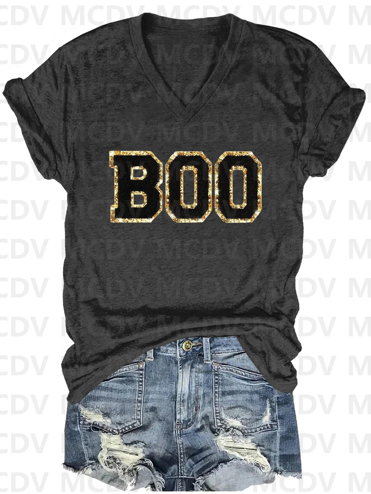 Women's Boo Boo Crew Doctor Nurse Ghost Spooky Season Halloween Art Print Casual T-shirt