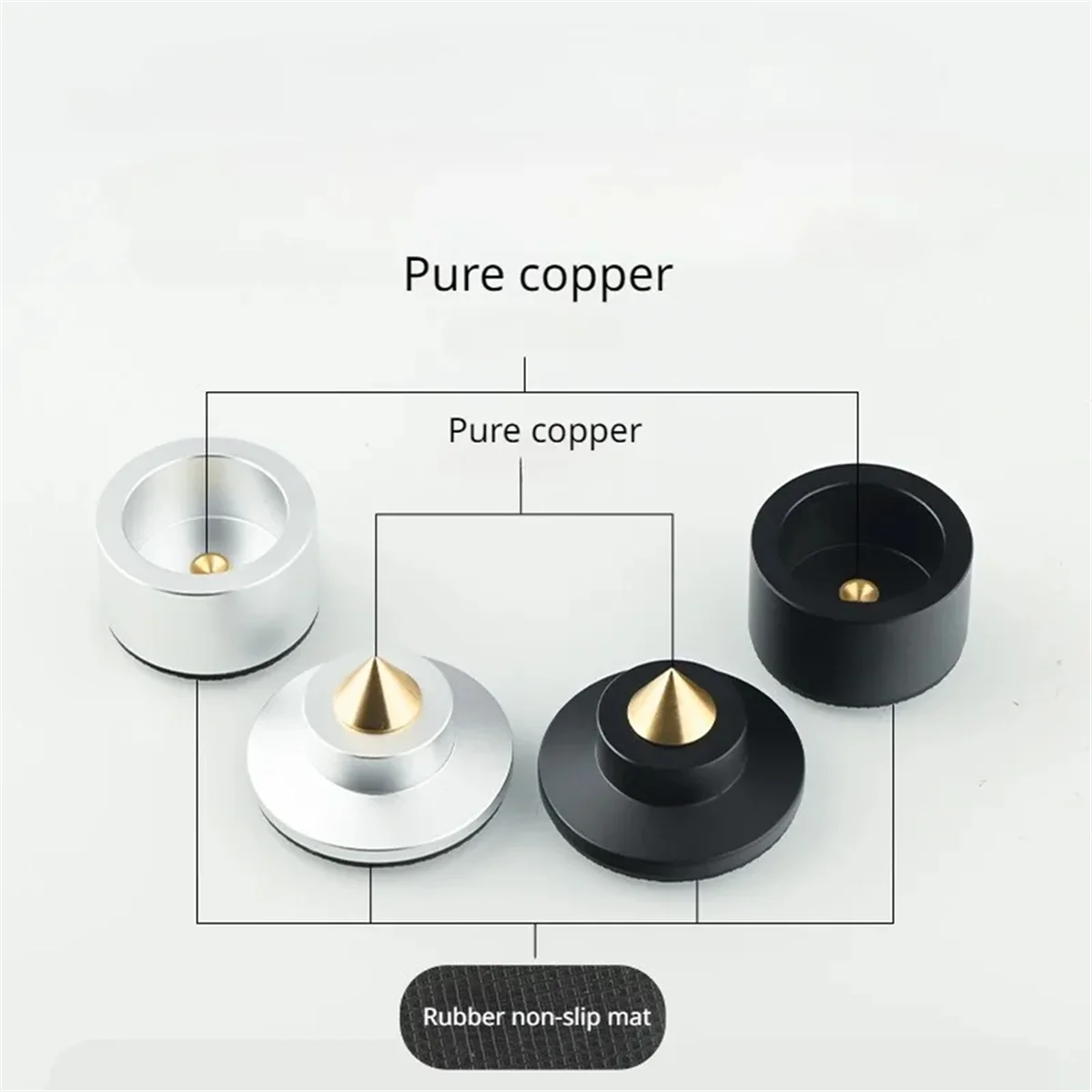 Stoßdämpfer Spikes Feder Dämpfung Pad Hifi Stand Füße Lautsprecher Spike Fuß Pad Ktv Bühnen lautsprecher Aluminium Isolation schwarz