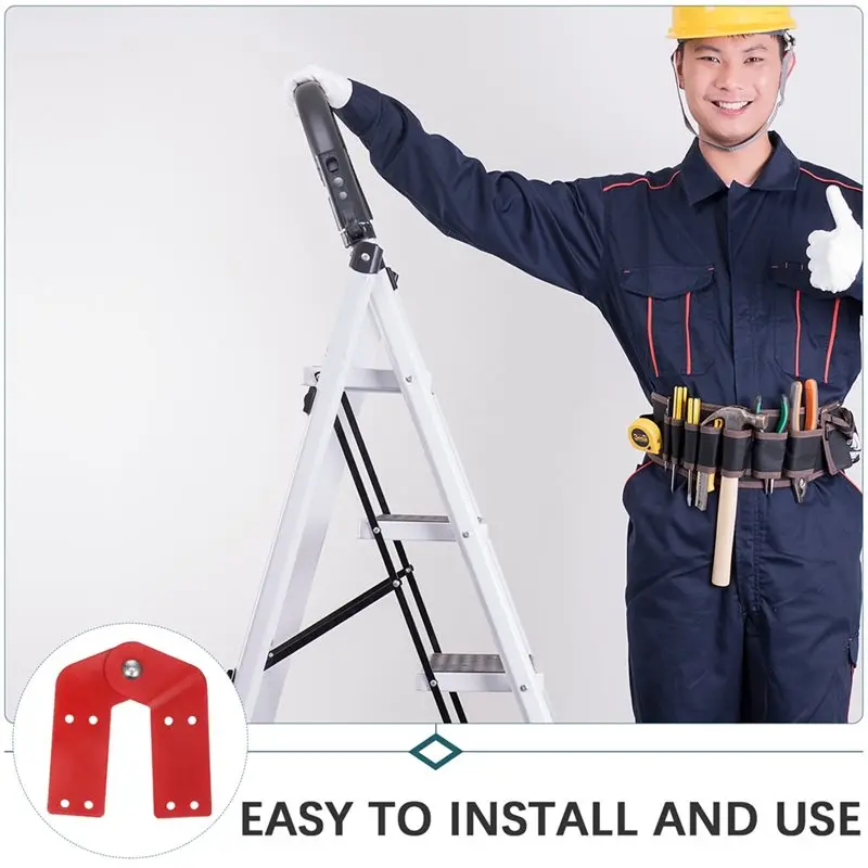 ABZC-For Attic Ladder Door Replacement Kit- Galvanized Steel Hinges(2Pcs) Step Door Accessories Components