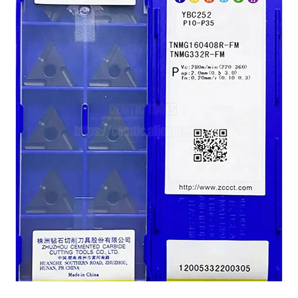 

TNMG160408R-FM TNMG160408L-FM YBG205 YBC252 100% ZCC TNMG 160408R Carbide Insert Processing: Stainless Steel 10pcs/box