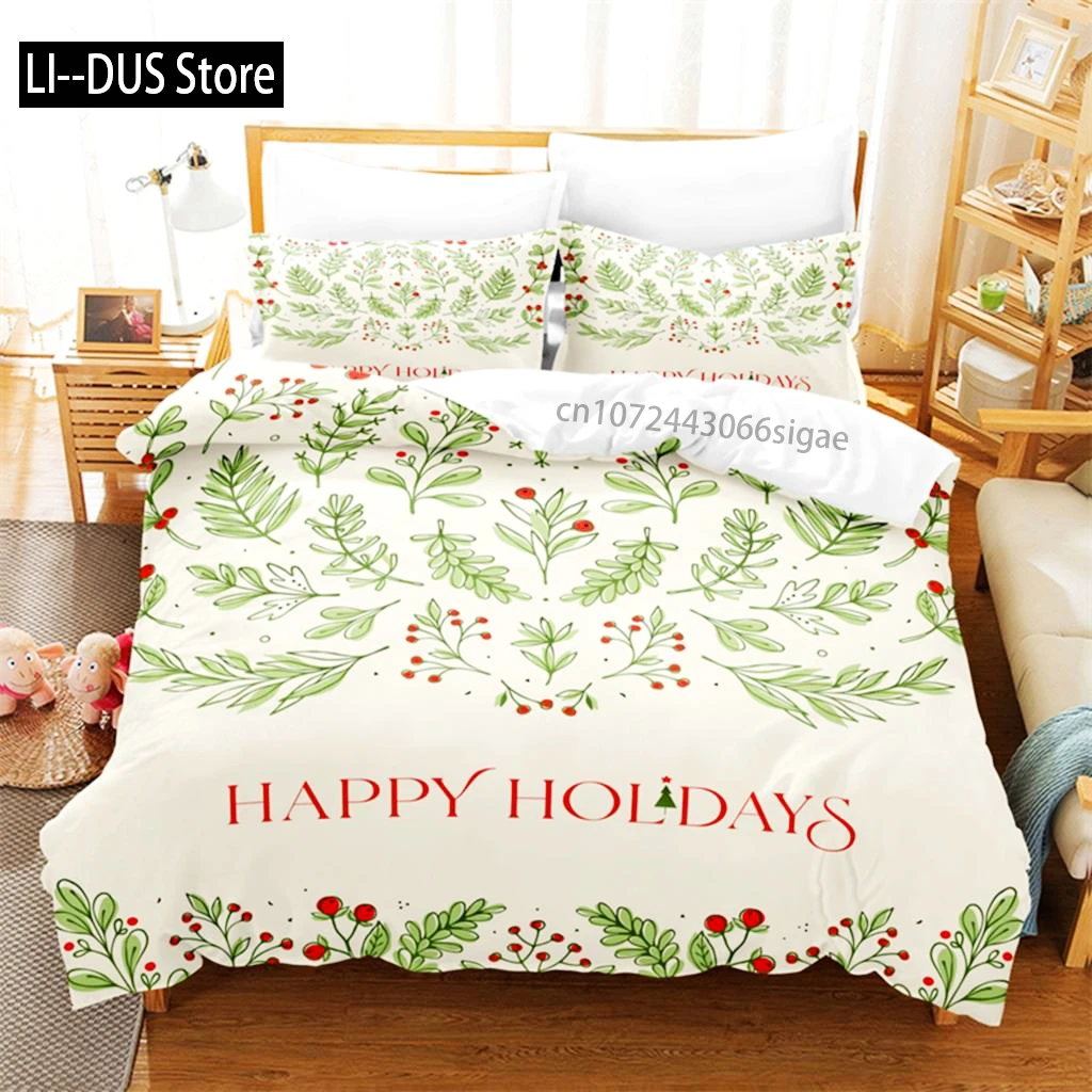 

Christmas Letter Bedding Set Duvet Cover Set 3d Bedding Digital Printing Queen Size Bedding Set Fashion Design