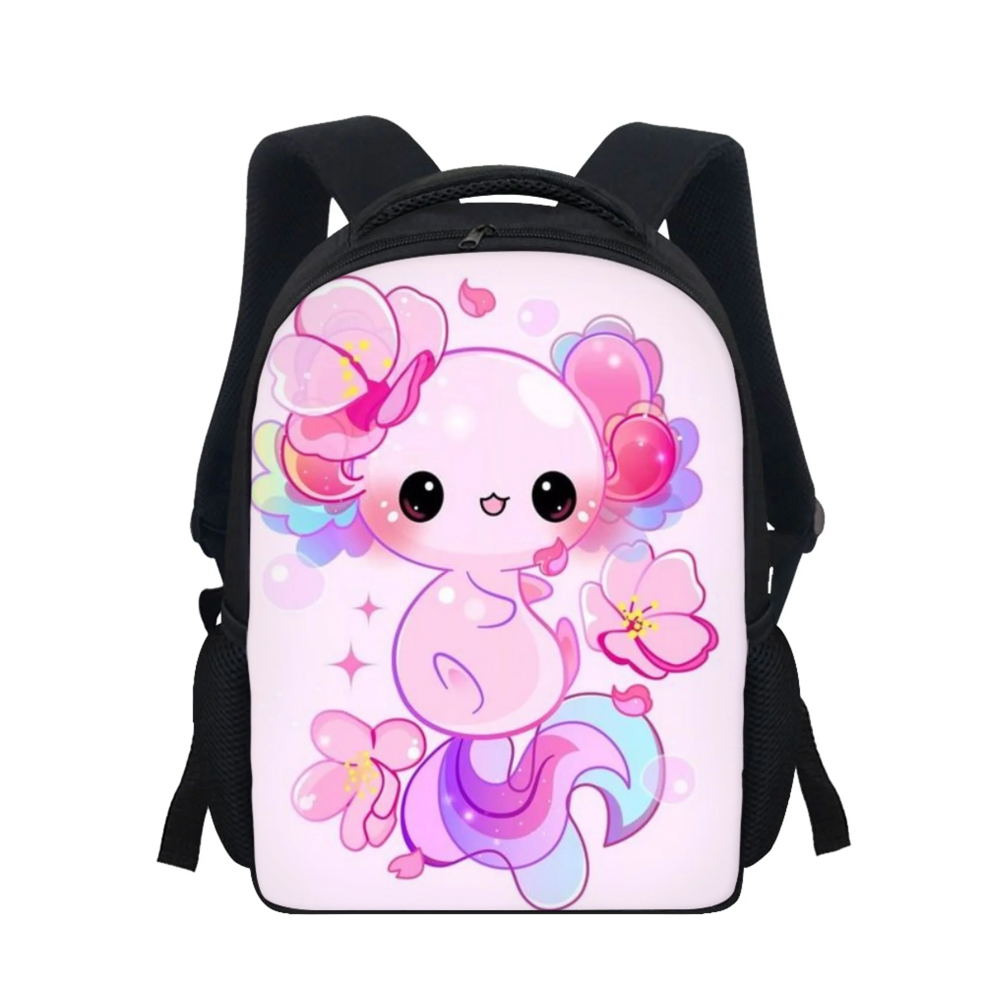 Mochila escolar con estampado 3d de salamandra de dibujos animados para niños y niñas, regalo sorpresa de 12 pulgadas, novedad