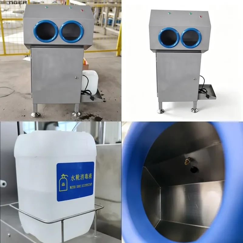 for Zhongnuo Food Electric Vertical Double Hole Automatic Hand Washing Disinfection Station 304 Stainless Steel Hand