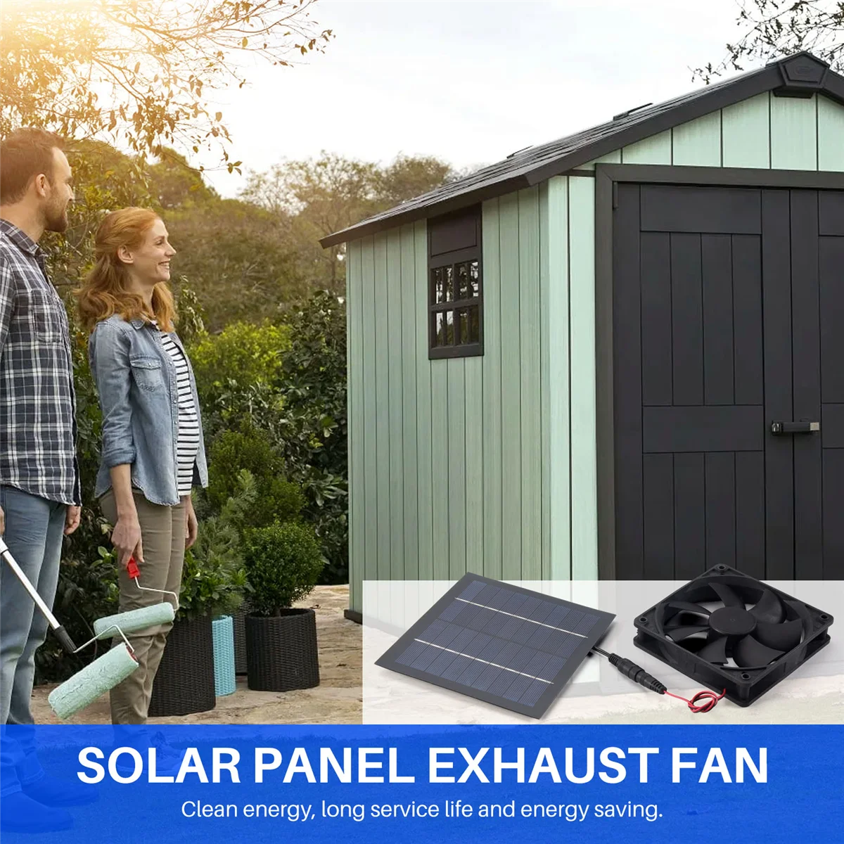 HOT 20W 12V Solar Panel Exhaust Fan Air Extractor Mini Ventilator Solar Panel Powered Fan for Dog Chicken House Greenhouse