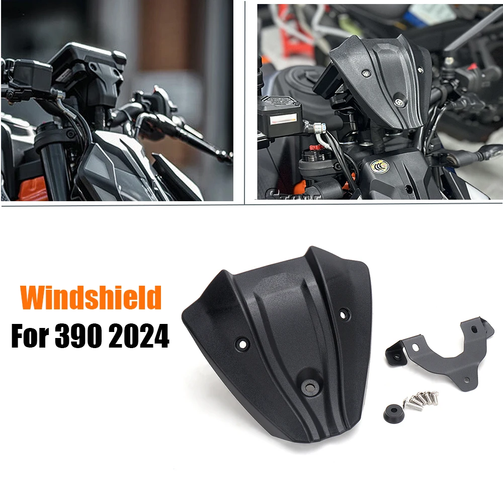 

New Motorcycle Windshield Windscreen Front Wind Deflector Guard Black For 390 Duke 390Duke 390 DUKE duke 2024