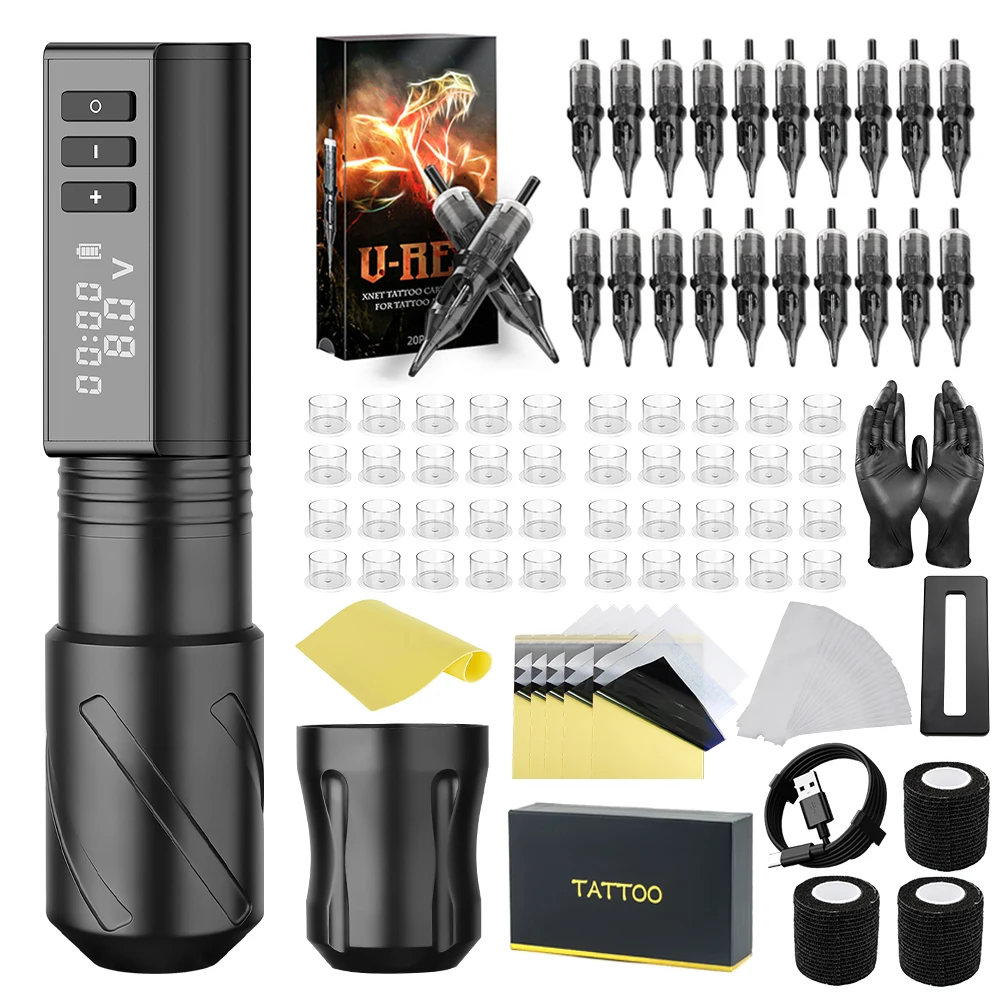

Tattoo Kit T-Rex Wireless Tattoo Machine Kit Permanent Makeup Tattoo Machine Kit 2400mAh Tattoo Power Supply Tattoo Gun Kit