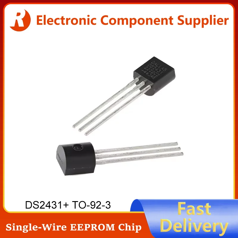 

10Pcs/Lot DS2431 DS2431+ TO-92-3 100% Brand New Original 1024-Bit Single-Wire EEPROM Chip IC Authentic In Stock