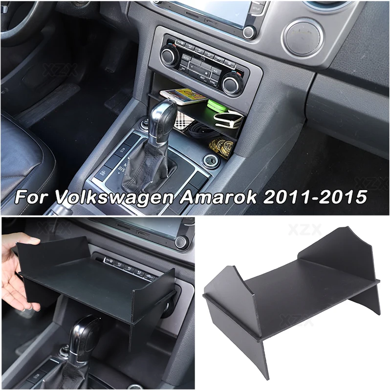 For Volkswagen Amarok 2011‑2015 ABS Center Console Armrest Storage Box Organize Trays Car Styling Modification Accessories