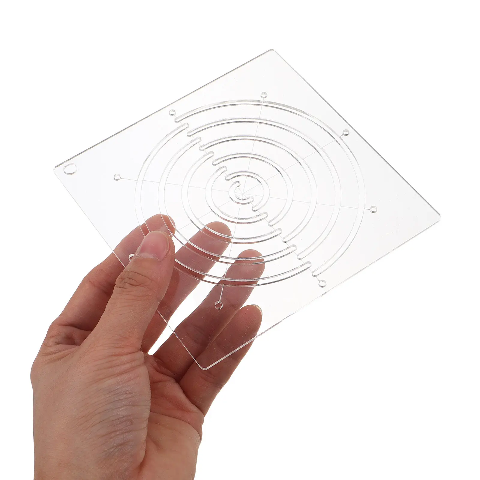 

4Pcs Acrylic Quilting Templates 8x4 Inches Transparent Geometric Pattern Stencils for Embroidery Tracing Machine Quilting Craft