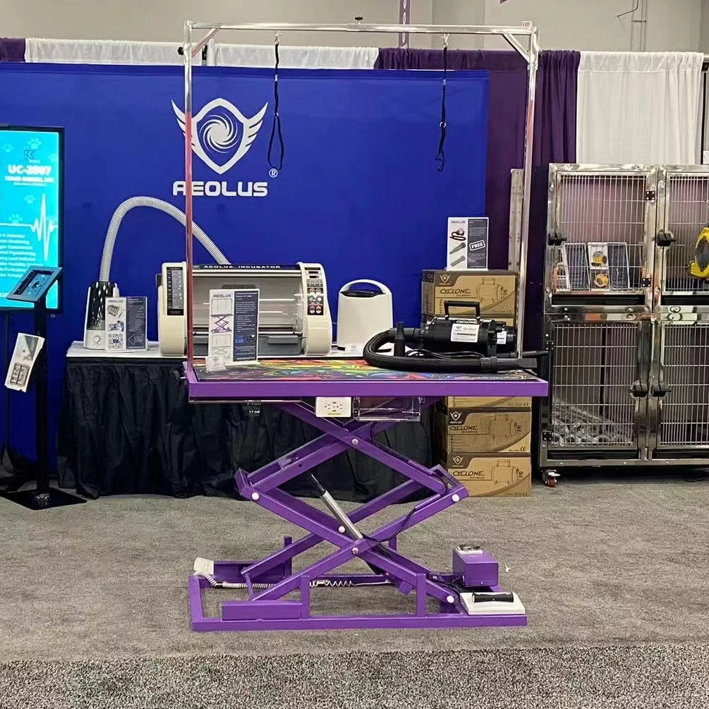 Pet Grooming Competitions Special Display Lifting Table Pet Grooming Training/Teaching Accordion Table