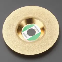 4 inch 100 MM Grit 120 Diamond Grinding Disc Abrasive Wheel Flat / Bowl/ Pattern, Titanium Plating, for Glass, Stone, Ceramics