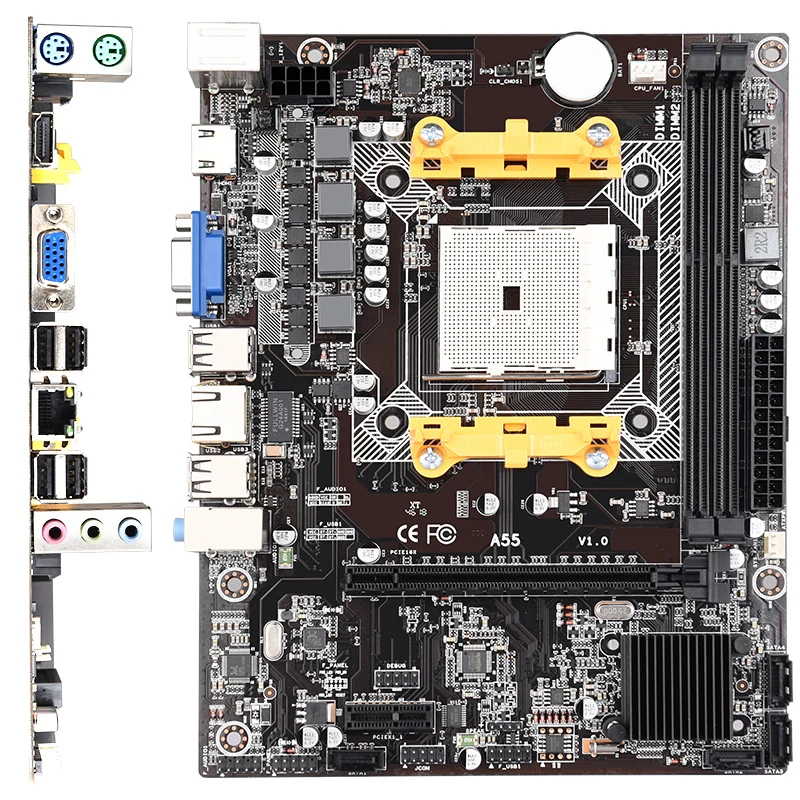 Placa-mãe A55 com 905 pinos, amd quad-core, apu a6, 3670, x4 631