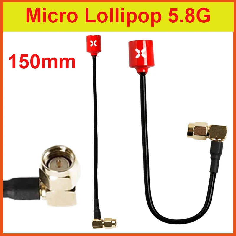 Foxeer Micro Lollipop 150mm 5.8G 2.5dBi Omni Angle SMA RHCP Antenna for RC FPV Racing Freestyle Goggles Fatshark EV200D