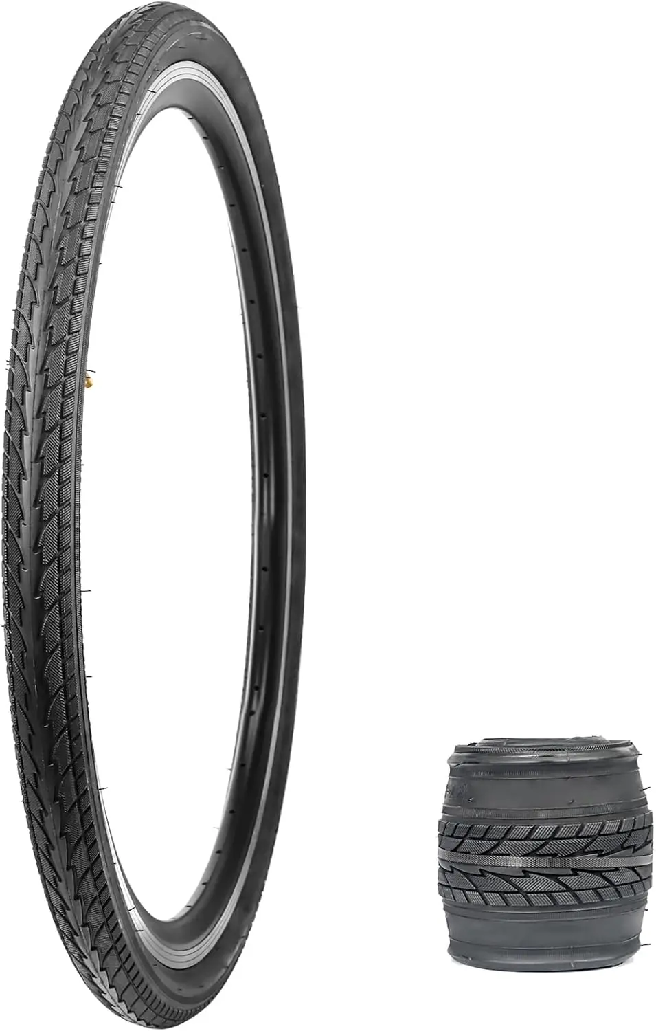 ZUKKA 26 x 1,75 Zoll weißer Wand-Faltreifen, 1 Packung, rutschfeste Entwässerung, Fahrradreifen für 26 Zoll City Commuter Bike – Detail 3