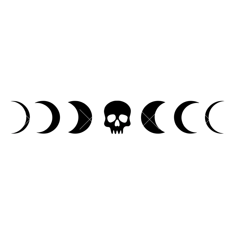 Moon Phase Skull for Car Stickers Decoration The Rear Windshield Gothic Sticker Exterior Accessories PVC Waterproof Vinyl Decals