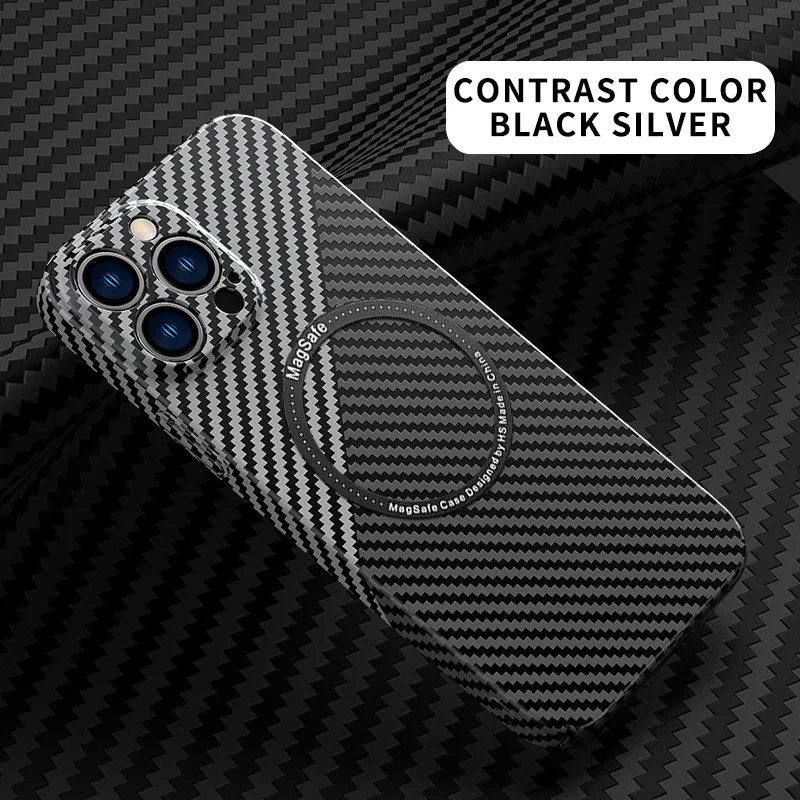 Carbon Fiber Magnetic Macsafe Case for Magsafe IPhone 11 12 13 15 Pro Max 14 Plus 13Pro 14Promax 15Promax IPone Mac Safe Cover